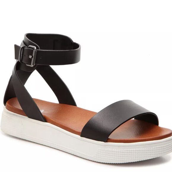MIA Women's Black Flatform Sandals size 10 New - Picture 6 of 6